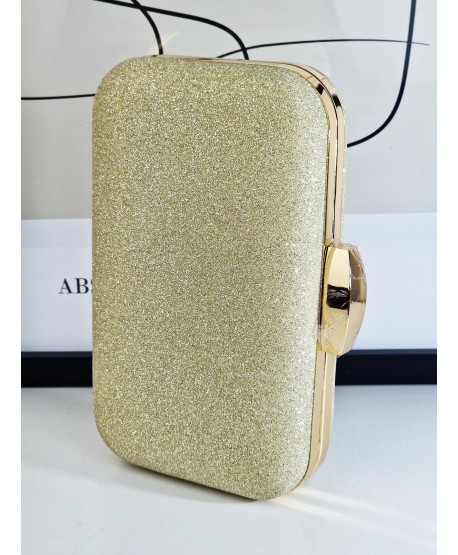 Torebka wizytowa brokatowe puzderko złote