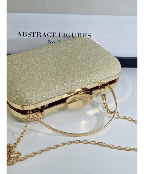 Torebka wizytowa brokatowe puzderko złote