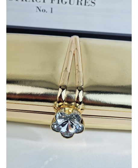 Torebka wizytowa puzderko złota lustrzana