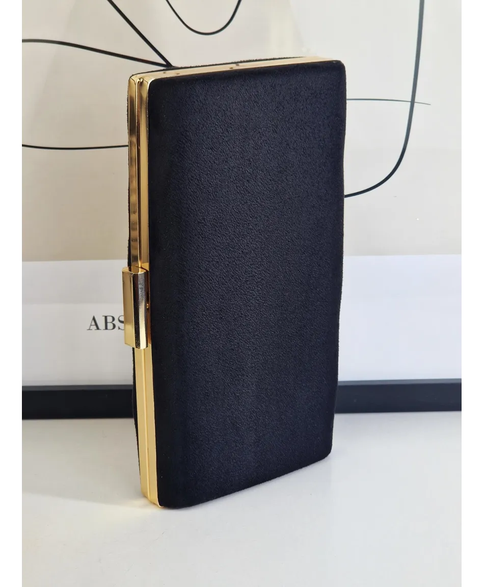 Torebka puzderko zamszowe czarne