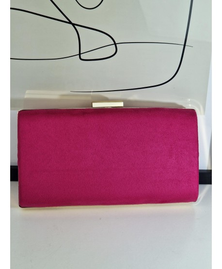 Torebka wizytowa puzderko zamszowa fuksja