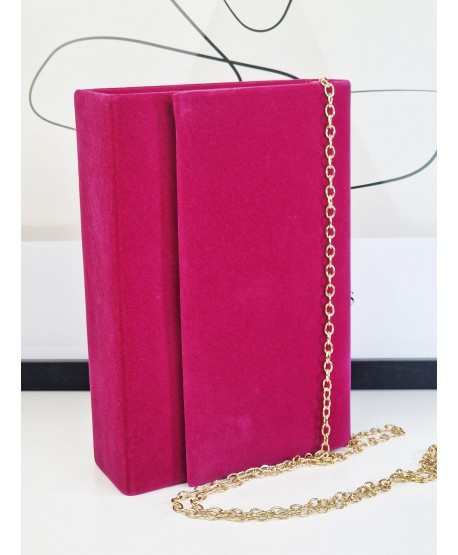 Torebka wizytowa puzderko zamszowa fuksja
