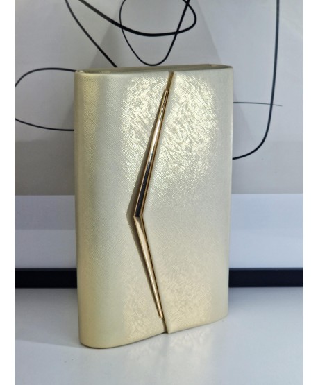 Torebka wizytowa kopertówka złota brokat