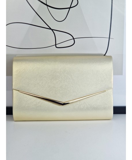 Torebka wizytowa kopertówka złota brokat