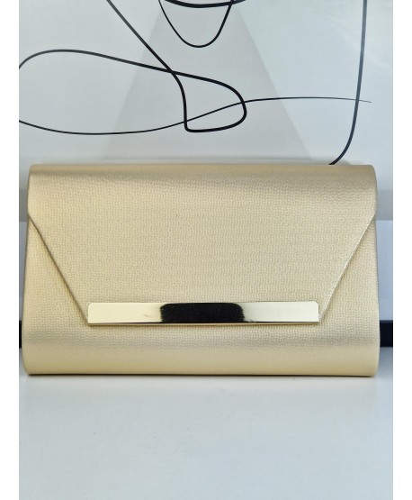Torebka wizytowa kopertówka złota brokatowa