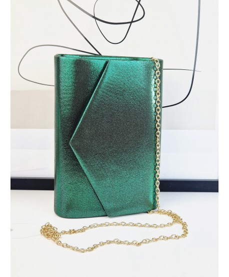 Torebka wizytowa kopertówka butelkowa zieleń