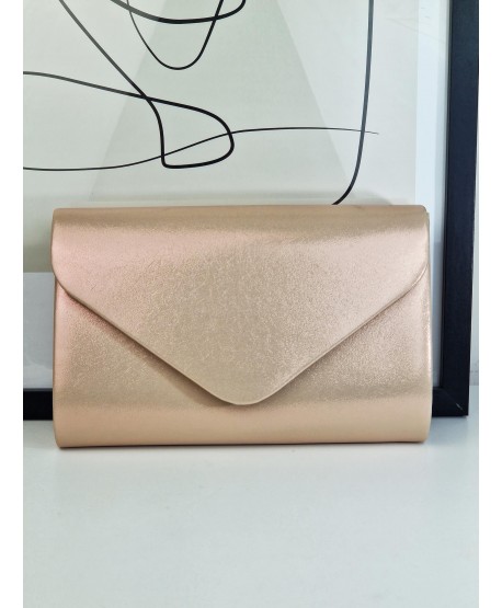 Torebka wizytowa kopertówka pudrowy róż