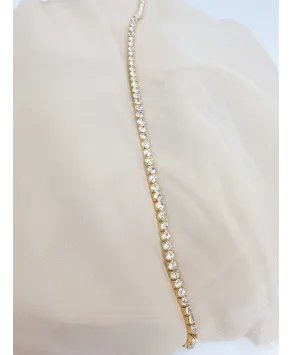 Pasek ozdobny z dżetami złoty srebrny 1-rzędowy