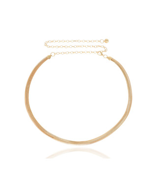 Pasek łańcuszkowy złoty lejąca żmijka