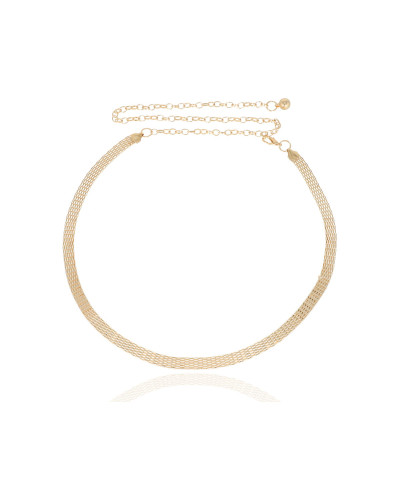 Pasek łańcuszkowy złoty krateczka