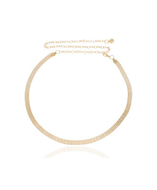 Pasek łańcuszkowy złoty krateczka