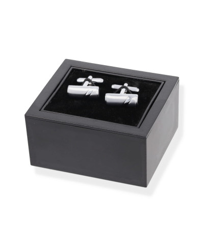 Spinki do mankietów prostokątne wąskie