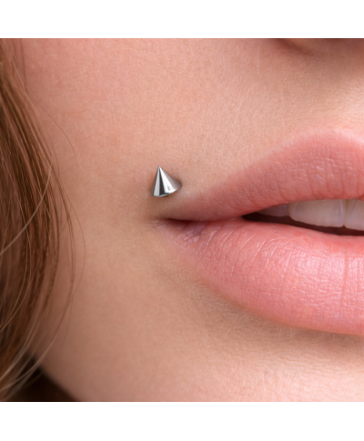 Piercing labret stal chirurgiczna