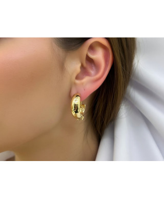 Klipsy do uszu w kolorze złotym