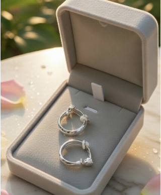 Klipsy srebrne koła