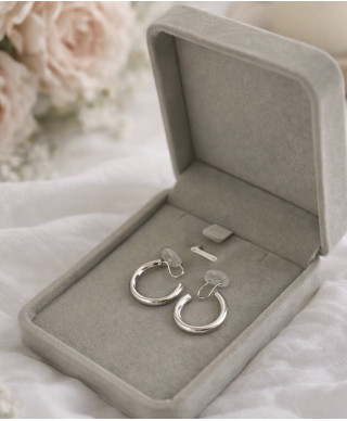 Klipsy srebrne klasyczne koła