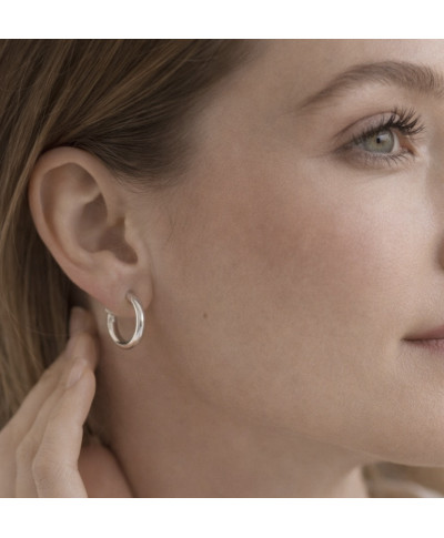 Klipsy srebrne klasyczne koła