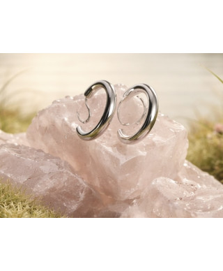 Klipsy srebrne klasyczne koła