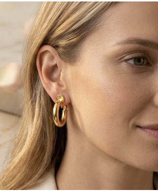 Klipsy złote klasyczne koła