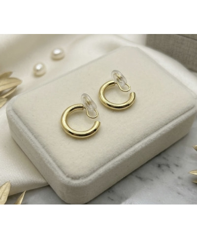 Klipsy złote klasyczne koła