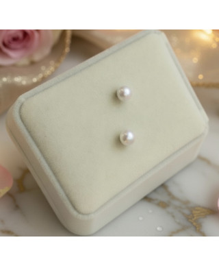 Klipsy na magnes biała perła