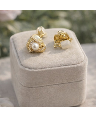 Eleganckie Klipsy z Perłami i Cyrkoniami – Vintage Glamour