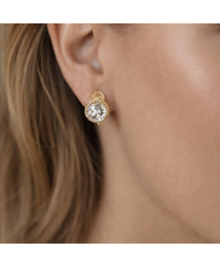 Eleganckie klipsy z cyrkonią