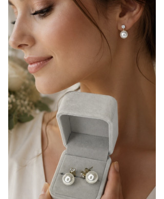 Kolczyki z perłą ze stali