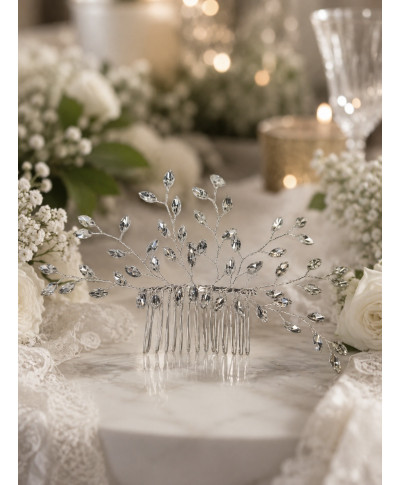 Elegancki grzebyk do włosów z kryształkami