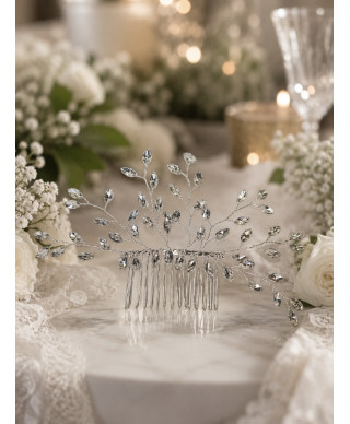 Elegancki grzebyk do włosów z kryształkami
