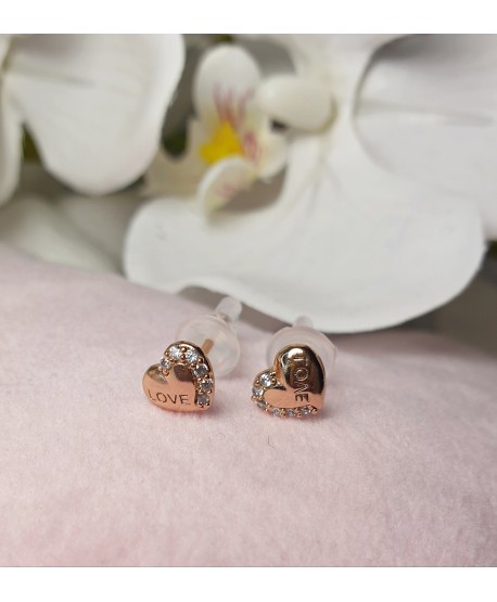 Kolczyki stal serduszka