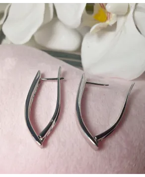 Kolczyki stal srebrne pałeczki