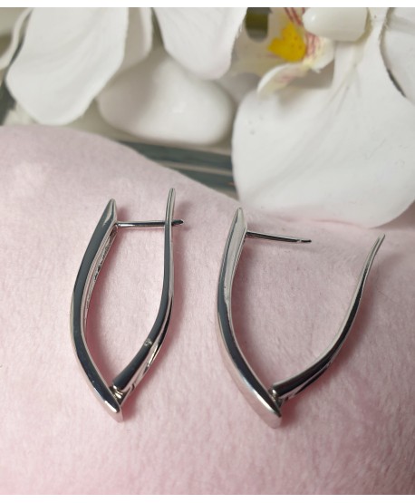 Kolczyki stal srebrne pałeczki