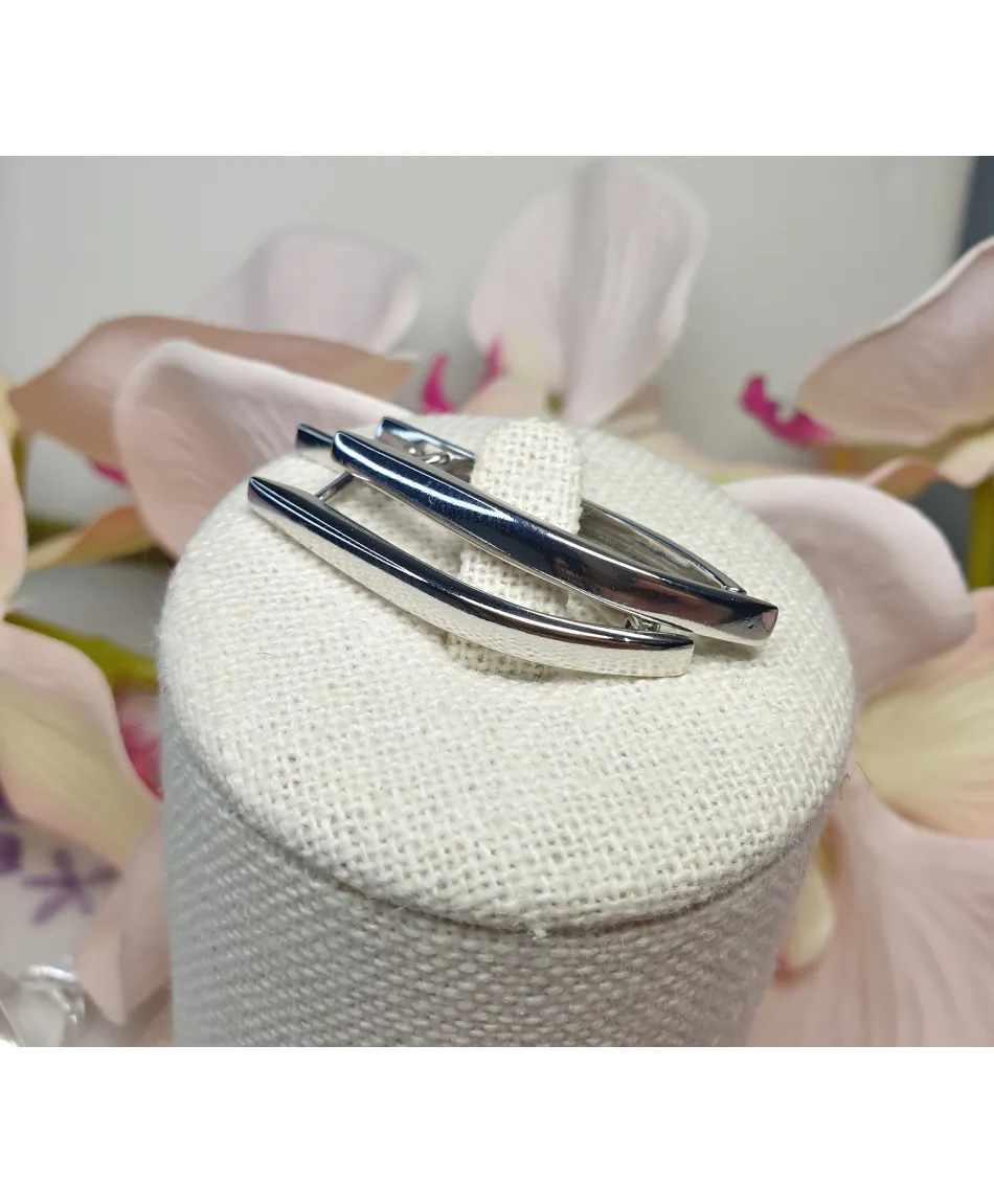 Kolczyki stal srebrne pałeczki