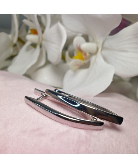 Kolczyki stal srebrne pałeczki