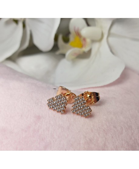 Kolczyki stal pikselowe serca