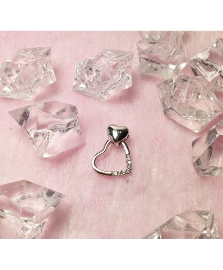 Zawieszka stal dwa serduszka