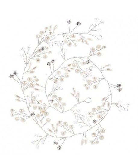 Ozdoba do włosów długa kryształki perełki