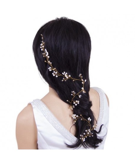 Ozdoba do włosów długa złota