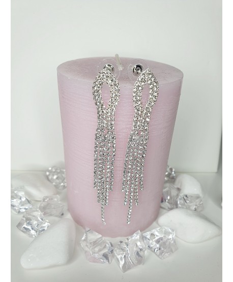 Kolczyki srebrne dżety z łezką