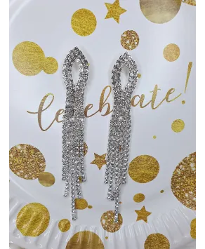 Kolczyki srebrne dżety z łezką