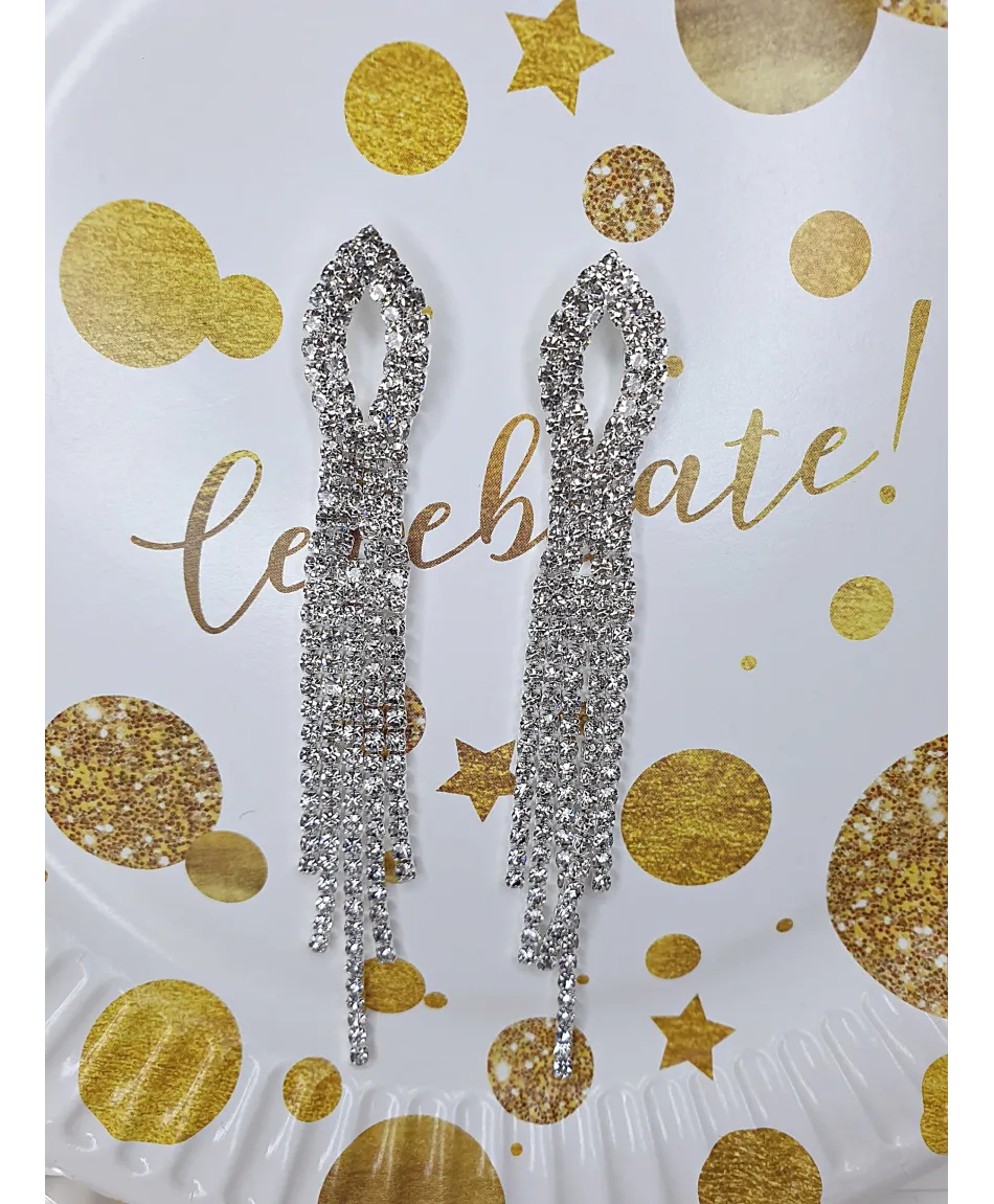 Kolczyki srebrne dżety z łezką