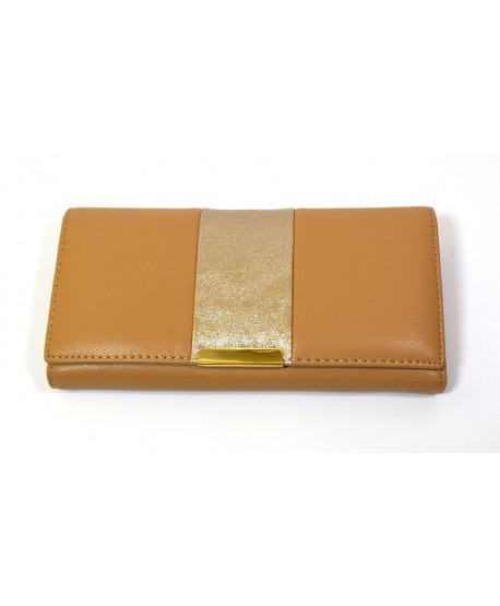 Portfel damski ze złotą wstawką