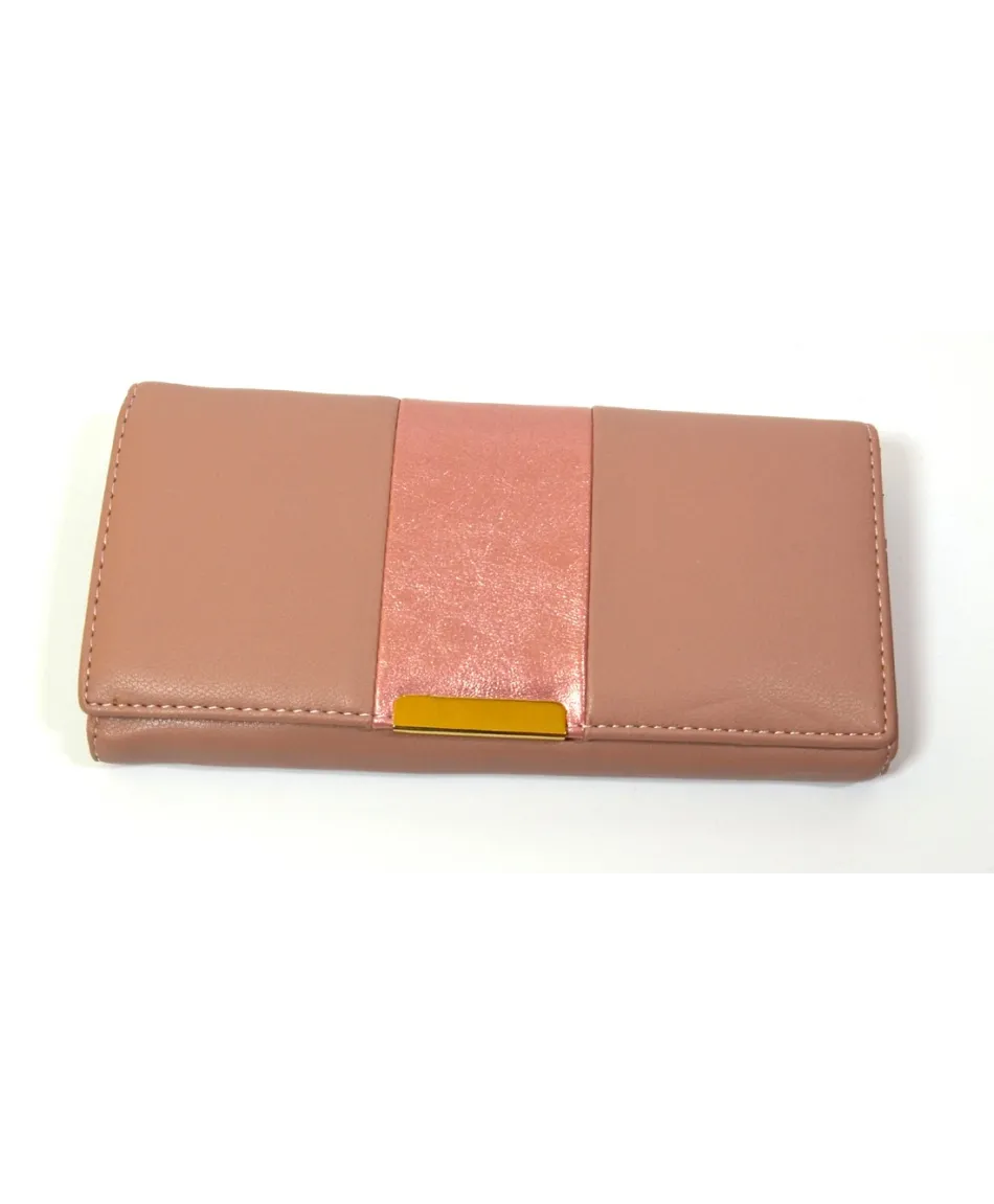 Portfel damski ze złotą wstawką