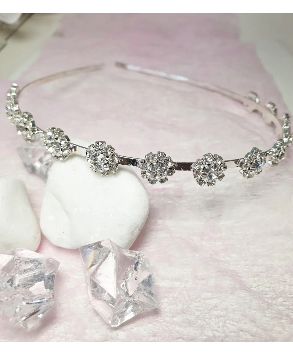 Opaska srebrna i opalizująca