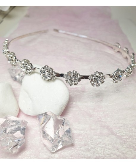 Opaska srebrna i opalizująca