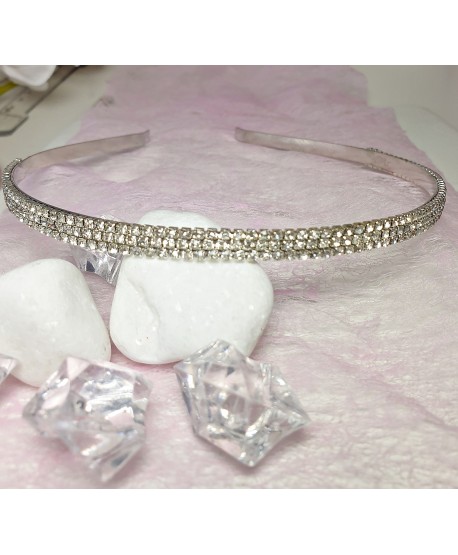 Opaska ozdobna dżetowa srebrna złota