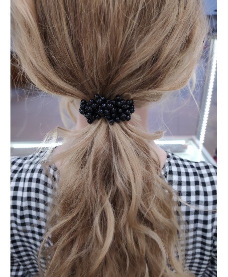 Gumki do włosów z perełkami na niteczkach