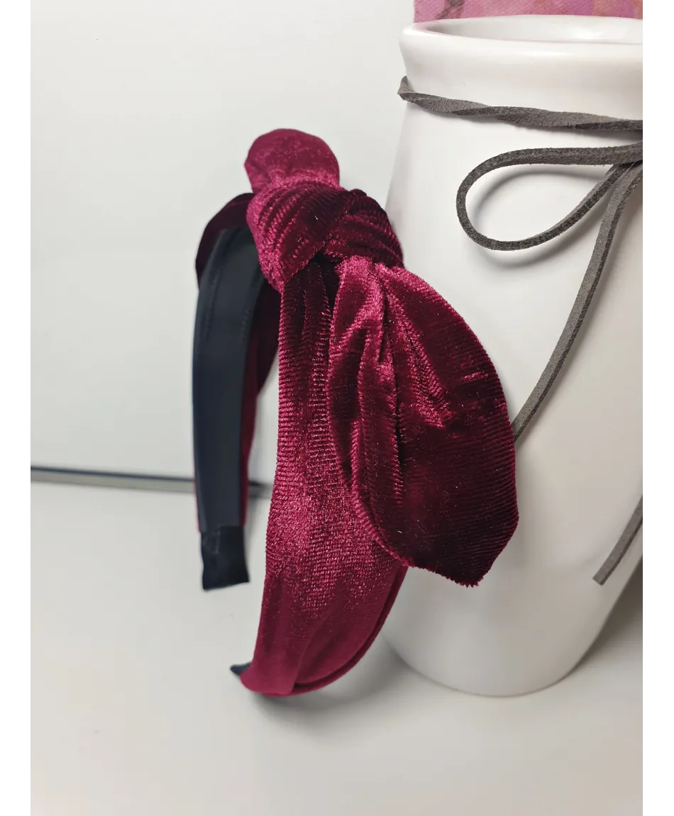 Opaski z węzłem i kokardką welurowe