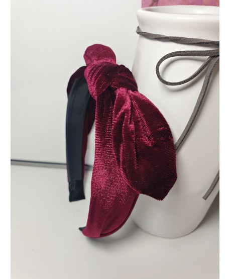 Opaski z węzłem i kokardką welurowe